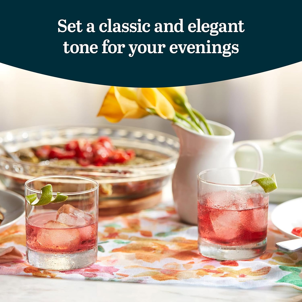 Libbey 917CD Heavy Base Rocks Glasses Set of 12, Rocks Whiskey Glasses Set with Simple Lines, Dishwasher Safe Cocktail Drinking Glasses, Ideal Rocks Glassware for Special Moments-3